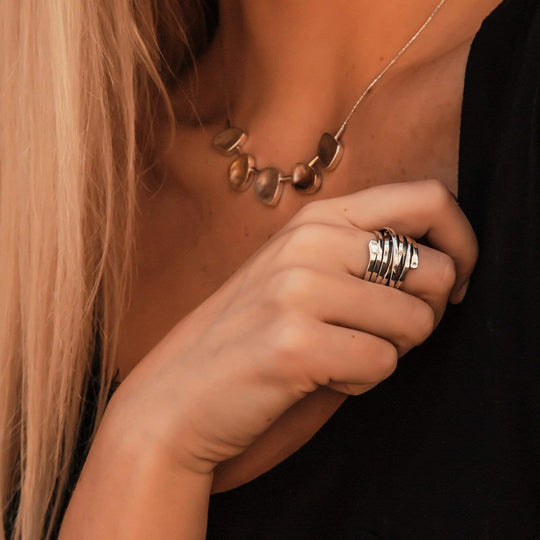 Hazel - Vintage Armbånd med khililine Desenhung i sølv